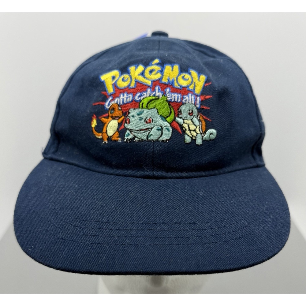 Vintage 90s "Gotta Catch Em All" rare original starter Pokemon Hat embroidered